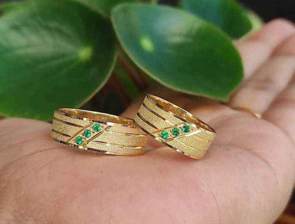 Argollas clásicas amor verde